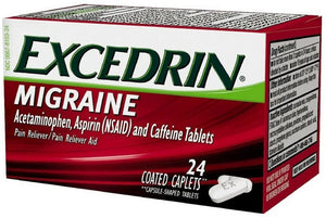 Excedrin Migraine Pain Reliever Caplets 24 ea (Pack of 2)